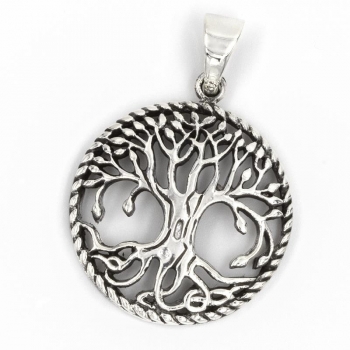 Anhänger #98689 Yggdrasil und Kette 45 cm - Sterling Silber 925