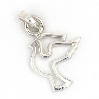 Anhänger #98713 Friedenstaube mit Kette 45 cm - 925 Sterling Silber