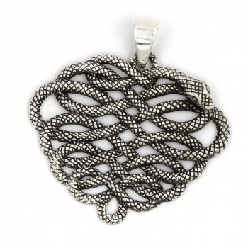 Anhänger #98739 Jörmungandr Schlange und Kette 45 cm - Sterling Silber 925