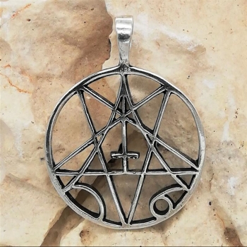 Anhänger #98775 Drudenfuß und Halskette 45 cm in Sterling Silber 925