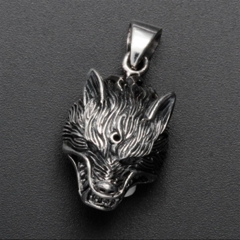 Anhänger #99016 Fenriswolf Wolf und Kette 45 cm - Sterling Silber 925