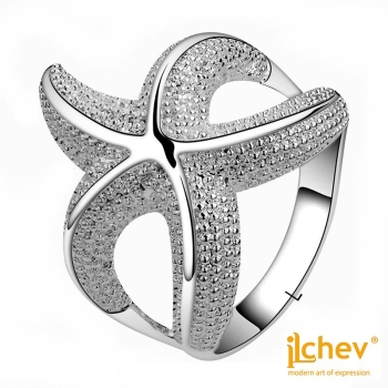 Ring iLchev® Seestern - 925 Sterling Silber