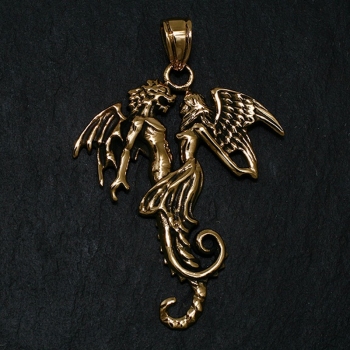 Anhänger BRA-261 Die Geflügelten... mit Kette 48 cm - Bronze