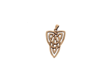 Anhänger Trinity Knoten # BRA-430  - Bronze - Dimension 20 x 28 x 2 mm