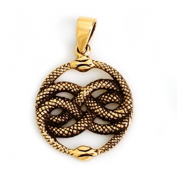 Anhänger BRA-589 Auryn unendliche Geschichte mit Kette 48 cm - Bronze