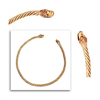 Bronze Halsreif BRK-30 für Frauen Torques Drachen