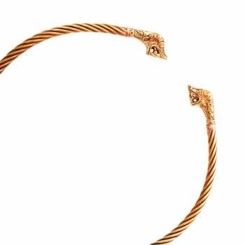 Bronze Halsreif BRK-33 für Frauen Torques Wolf