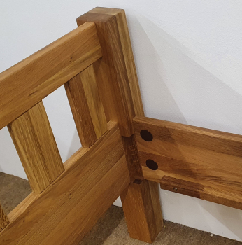 Preview: Massivholzbett William comfort Eiche massiv geölt - Format: 200 x 100 cm