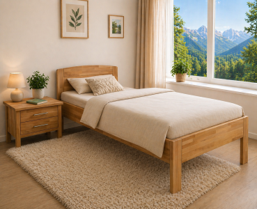 Massivholzbett Vital comfort Kernbuche massiv geölt - Format: 200 x 100 cm
