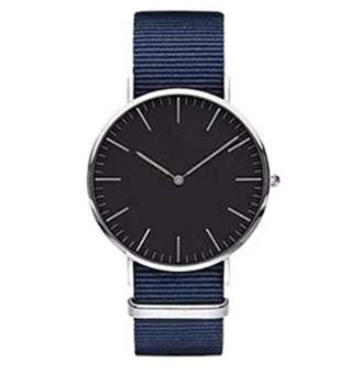 Armbanduhr Classic+ - Gehäuse 40 mm S - Armband Nylon Blau