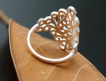 Preview: Ring iLchev® Blume++ - 925 Sterling Silber