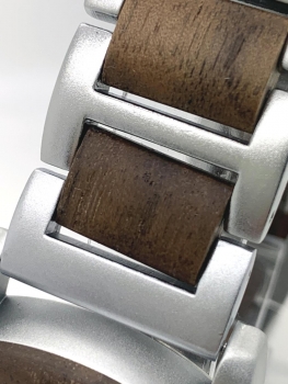 Preview: Armbanduhr ilchev® Ian - Massivholz Ebenholz mit Edelstahl