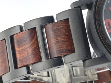 Preview: Armbanduhr iLchev® Steven - Massivholz Sandelholz mit Edelstahl