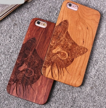Handyhülle Cat Massivholz für Handy Apple iphone X
