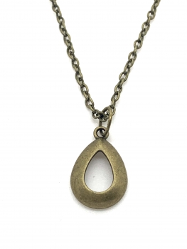 Anhänger Drop mit Kette 50 cm in Bronze antik