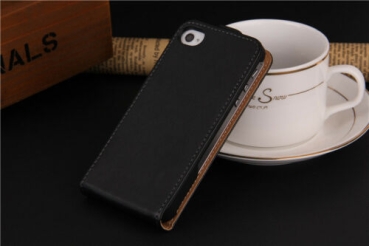 Handyhülle Handyetui Flip Case - Leder schwarz - Apple iphone 7/8  