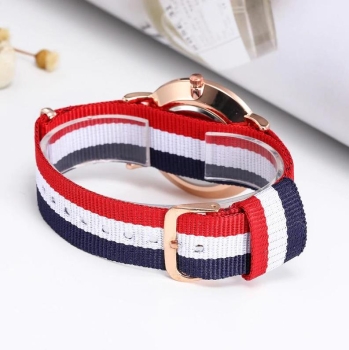 Preview: Armbanduhr Classic+ Rose Gold - Gehäuse 40 mm - Armband Nylon Frankreich