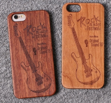 Handyhülle Gitarre Massivholz für Handy Apple iphone XS