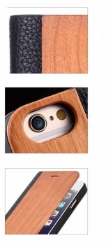 Preview: Handyhülle Handyetui Massivholz Kirschbaum für Handy Apple iphone XS max