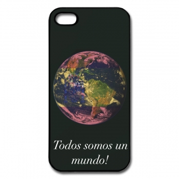 Handyhülle Plastik schwarz "Wir sind alle eine Welt" - für Handy Apple iphone 8 plus - spanisch