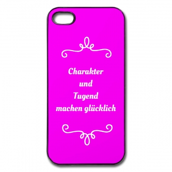 Handyhülle Plastik Charakter und Tugend....in Pink für Apple iPhone 8+