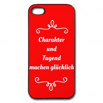 Handyhülle Plastik Charakter und Tugend....in Rot für Apple iPhone XS Max