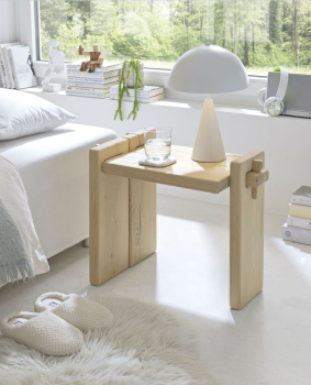 Nachtkommode Inger Eiche massiv unbehandelt und ohne Metall