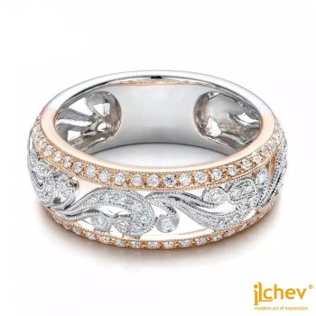 Preview: Ring iLchev® Cocktail curvy - 925 Sterling Silber mit Zirkonia