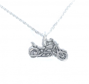 Halskette mit Anhänger # KJMO1 Motorrad - Kette 45 cm Sterling Silber 925