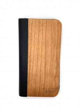 Preview: Handyhülle iLchev® Classic - Kirschbaum mit Leder - iPhone 13