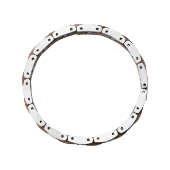 Preview: Armband iLchev® Eston Ladder - Massivholz Nussbaumholz mit Edelstahl