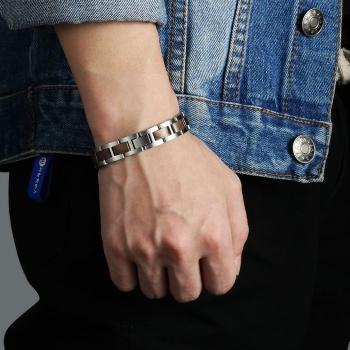 Preview: Armband iLchev® Eston Ladder - Massivholz Nussbaumholz mit Edelstahl