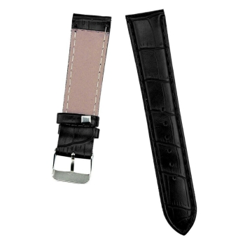 Preview: Uhrenarmband iLchev - Leder schwarz geprägt - Bandlänge 17,5 cm - Breite 14 mm