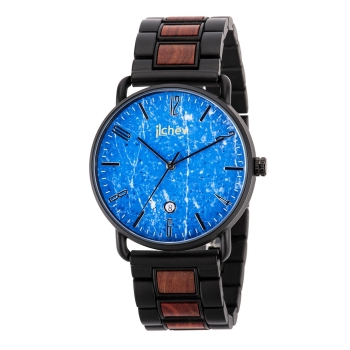 Armbanduhr iLchev® Liam - Massivholz Sandelholz mit Edelstahl