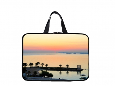Laptoptasche Meer mit Palmen