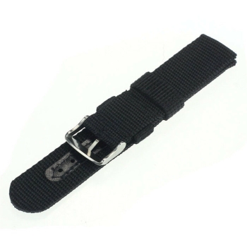 Uhrenarmband iLchev # W-544 - Nylon schwarz - Bandlänge 18 cm - Breite 20 mm