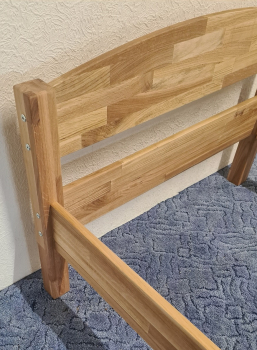 Preview: Massivholzbett Otto Wildeiche massiv geölt - Format: 200 x 90 cm