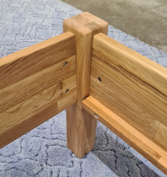 Preview: Massivholzbett Otto Wildeiche massiv geölt - Format: 200 x 90 cm