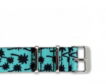 Preview: Armbanduhr Classic+ Art Design - Gehäuse 40 mm - Armband Nylon Palmen