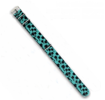 Preview: Uhrenarmband iLchev ETY117 Palmen - Bandlänge 26,5 cm - Breite 20 mm