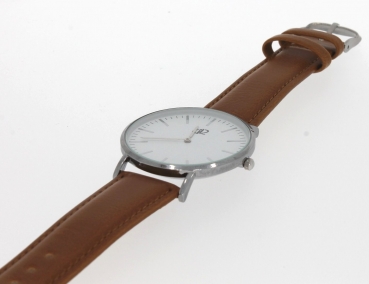 Preview: Armbanduhr Classic+ CL021 - Gehäuse 40 mm - Armband Leder braun