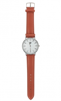 Preview: Armbanduhr Classic+ CL021 - Gehäuse 40 mm - Armband Leder Lachs