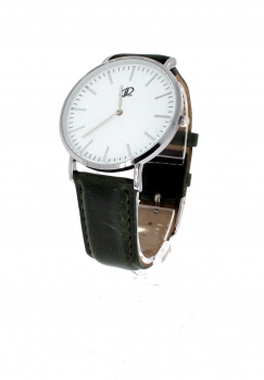 Preview: Armbanduhr Classic+ CL021 - Gehäuse 40 mm - Armband Leder dunkelgrün