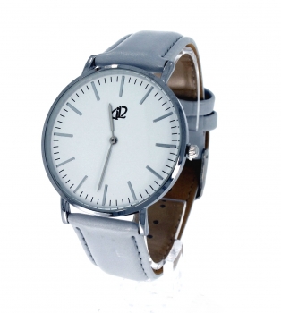 Preview: Armbanduhr Classic+ CL021 - Gehäuse 40 mm - Armband Leder grau