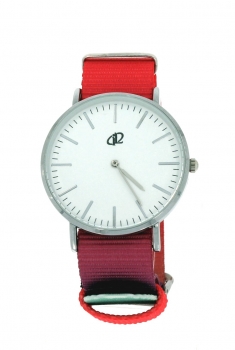 Preview: Armbanduhr Classic+ Art Design - Gehäuse 40 mm - Armband Nylon Tricolor