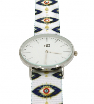 Preview: Armbanduhr Classic+ Art Design - Gehäuse 40 mm - Armband Nylon Auge