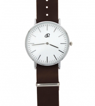 Preview: Armbanduhr Classic+ - Gehäuse 40 mm - Armband Leder dunkelbraun