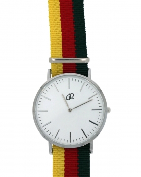 Preview: Armbanduhr Classic+ Art Design - Gehäuse 40 mm - Armband Nylon Mixed