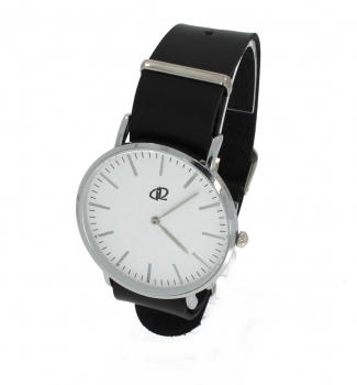 Preview: Armbanduhr Classic+ - Gehäuse 40 mm - Armband Leder schwarz