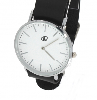 Preview: Armbanduhr Classic+ - Gehäuse 40 mm - Armband Leder schwarz